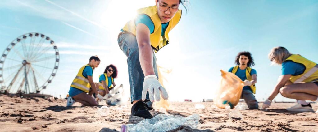 Beach Clean up op het strand